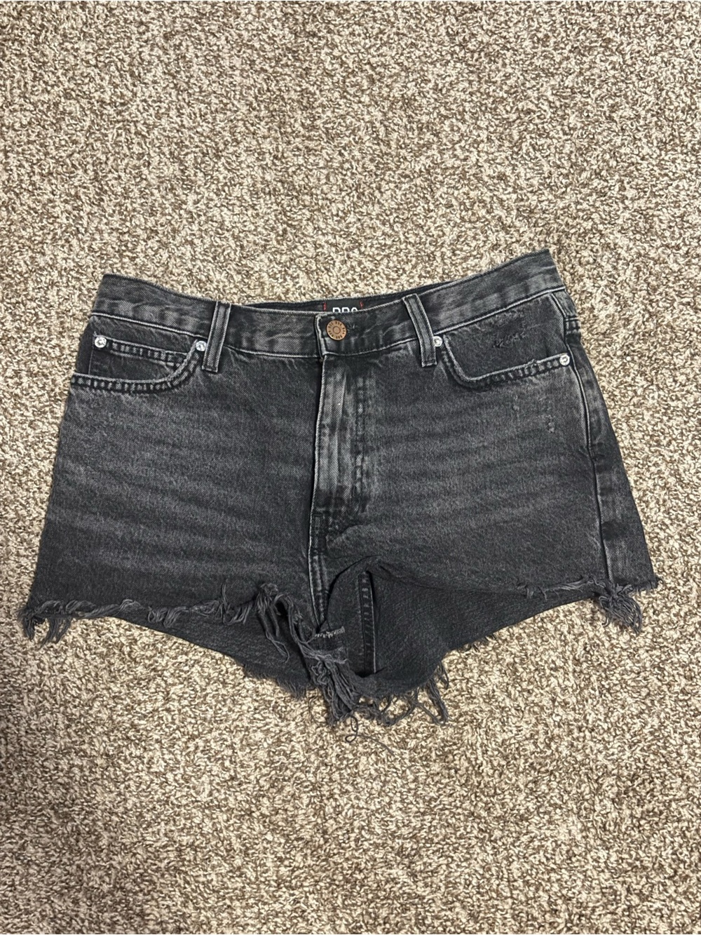 Black Distressed Denim Shorts - BDG